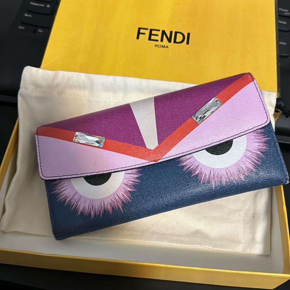 Authentic Fendi Long Wallet Monster Limited Edition